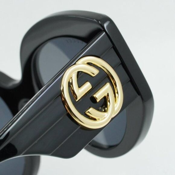 NEW GUCCI GG1308S 001 BLACK GREY SUNGLASSES - Picture 8 of 12